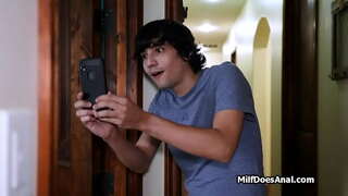 Dildo suihku, syvälle, anaali sohvalla